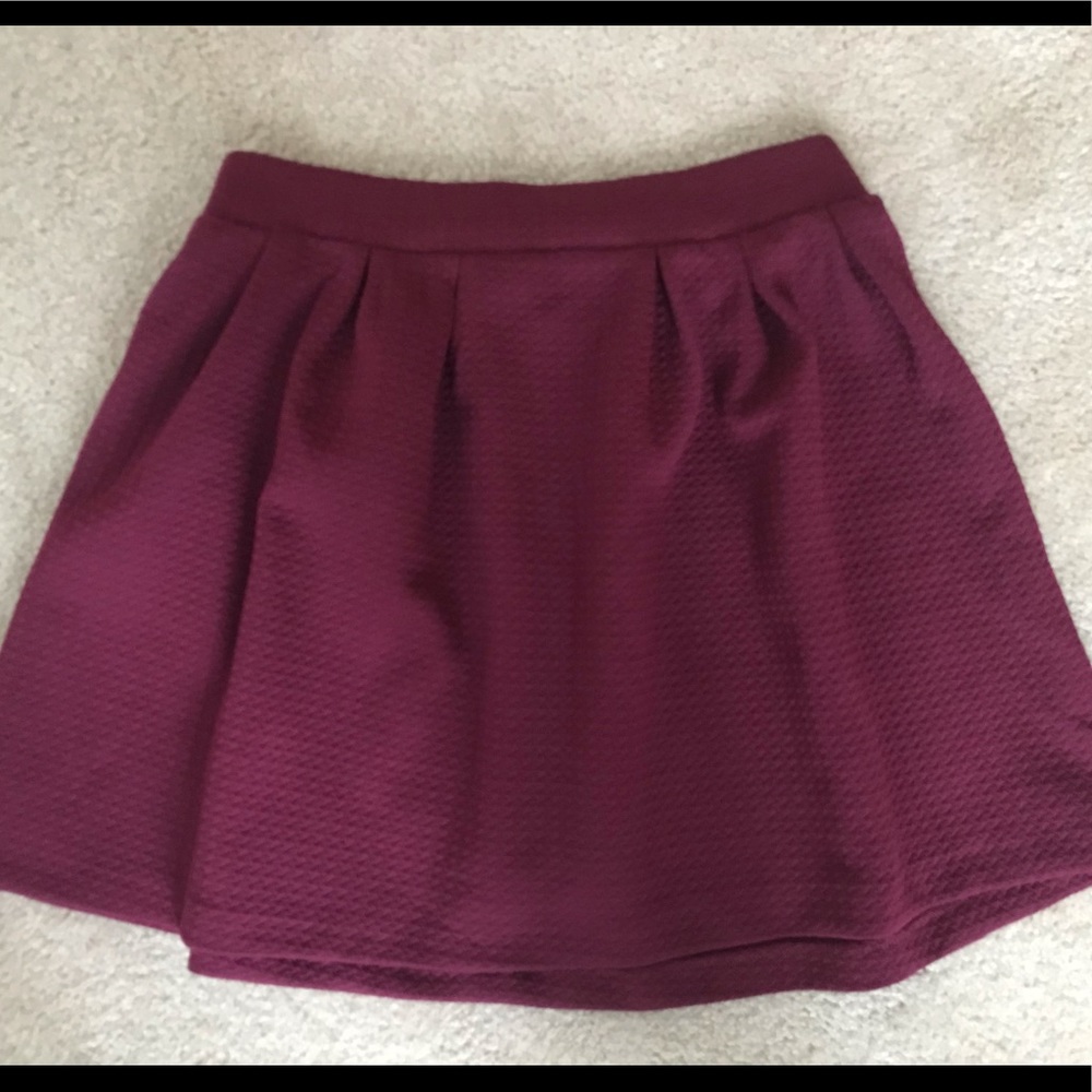 Wine-colored skirt